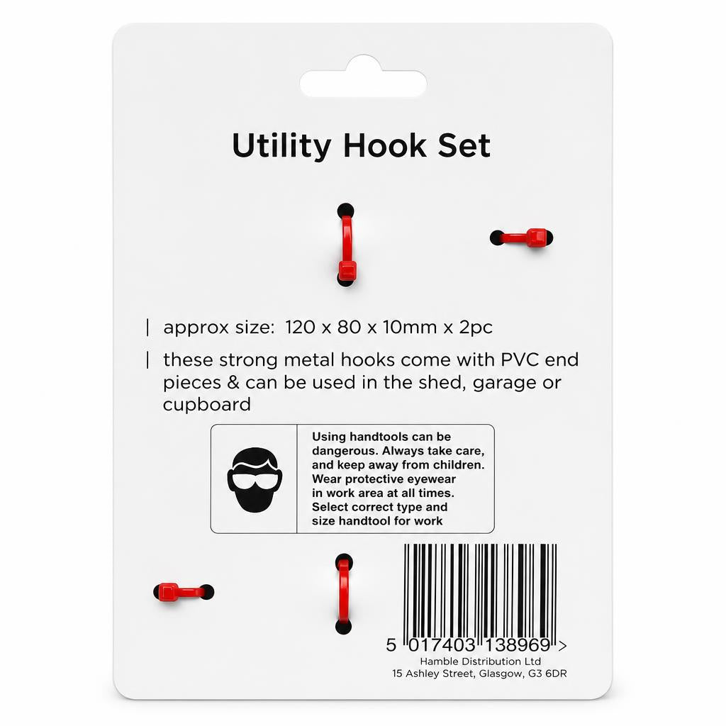 Blackspur 2pc Utility Hook Set packaging back