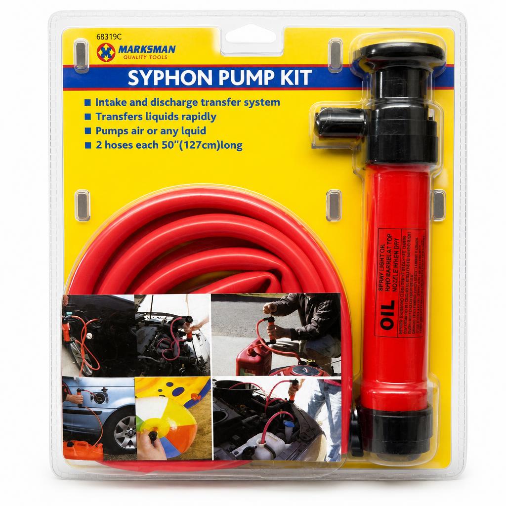 Marksman Syphon Pump Kit with hoses and pump
