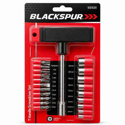 Blackspur T Handle Screwdriver Set packaging front