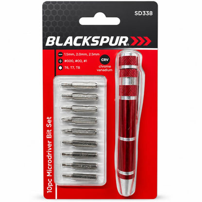 Blackspur 10pc Microdriver Bit Set packaging front