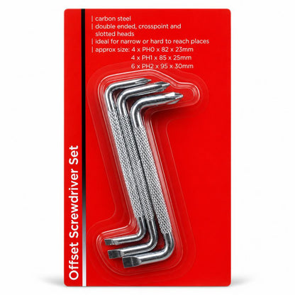 Blackspur 3pc Offset Screwdriver Set packaging back