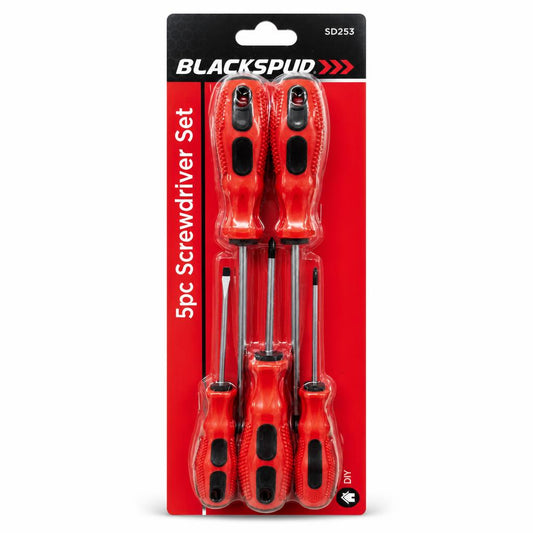 Blackspur 5pc Screwdriver Set packaging front view