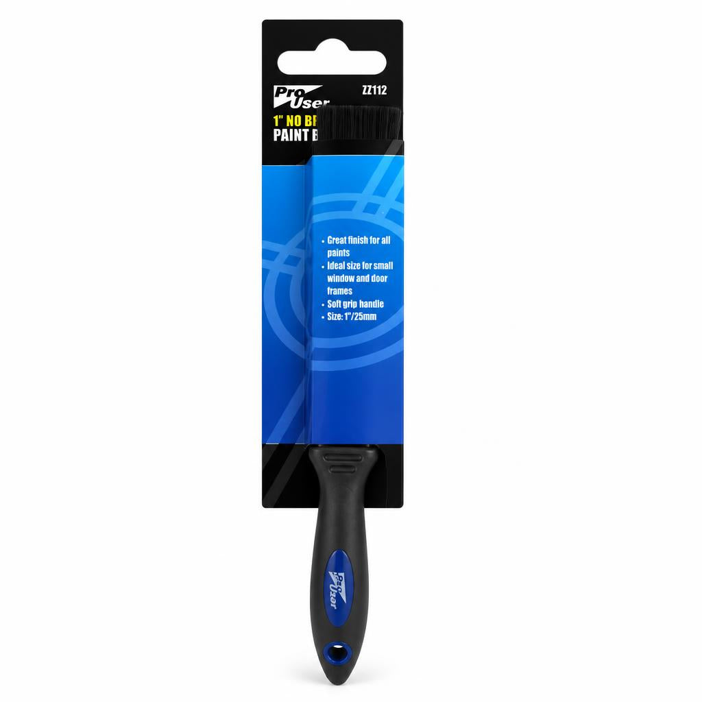 Pro User 1" No Bristle Loss Paint Brush Packaging