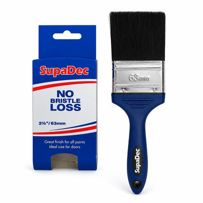 SupaDec 63mm No Bristle Loss Paint Brush handle and bristles