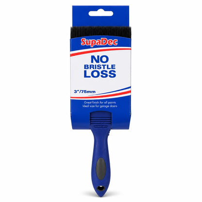 Front view of SupaDec No Bristle Loss Paint Brush packaging