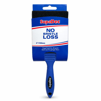 SupaDec No Bristle Loss Paint Brush 4 inch/100mm packaging
