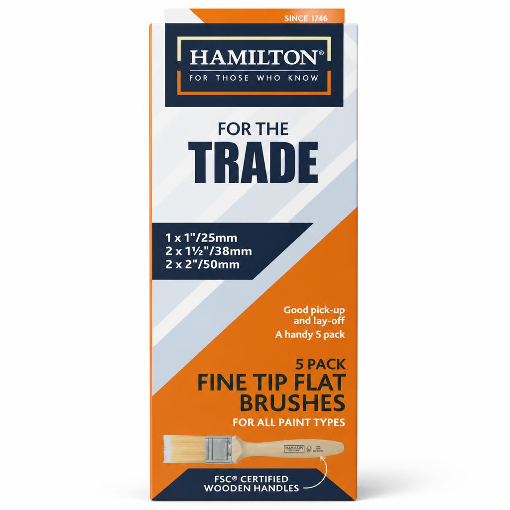 Hamilton Fine Tip Flat Brushes packaging