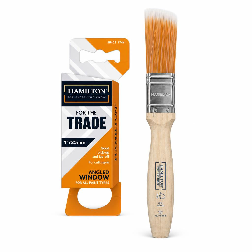 Hamilton Paint Brush with angled bristles