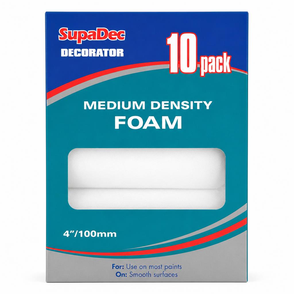 SupaDec Decorator Medium Density Foam Rollers front packaging