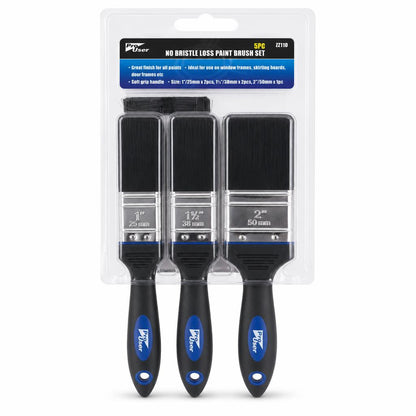 Front view of ProUser 5pc No Bristle Loss Paint Brush Set