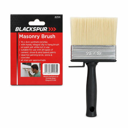 Back view of Blackspur Masonry Brush with packaging