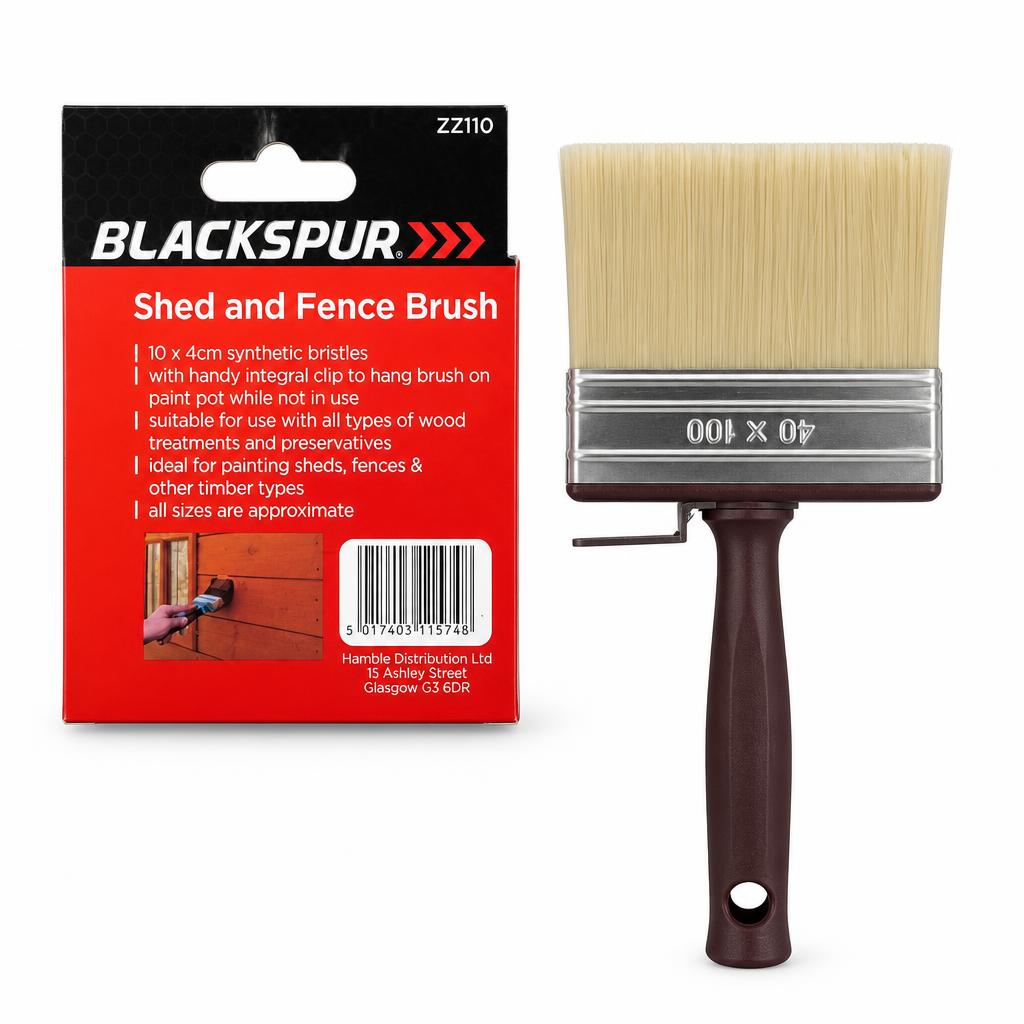 Blackspur Shed and Fence Brush ZZ110 back packaging