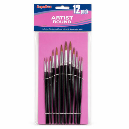 SupaDec Artist Round Brush Set packaging