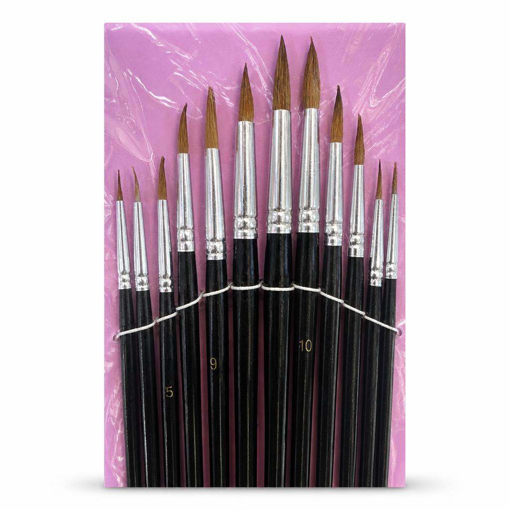 Close-up of brush tips in the SupaDec set