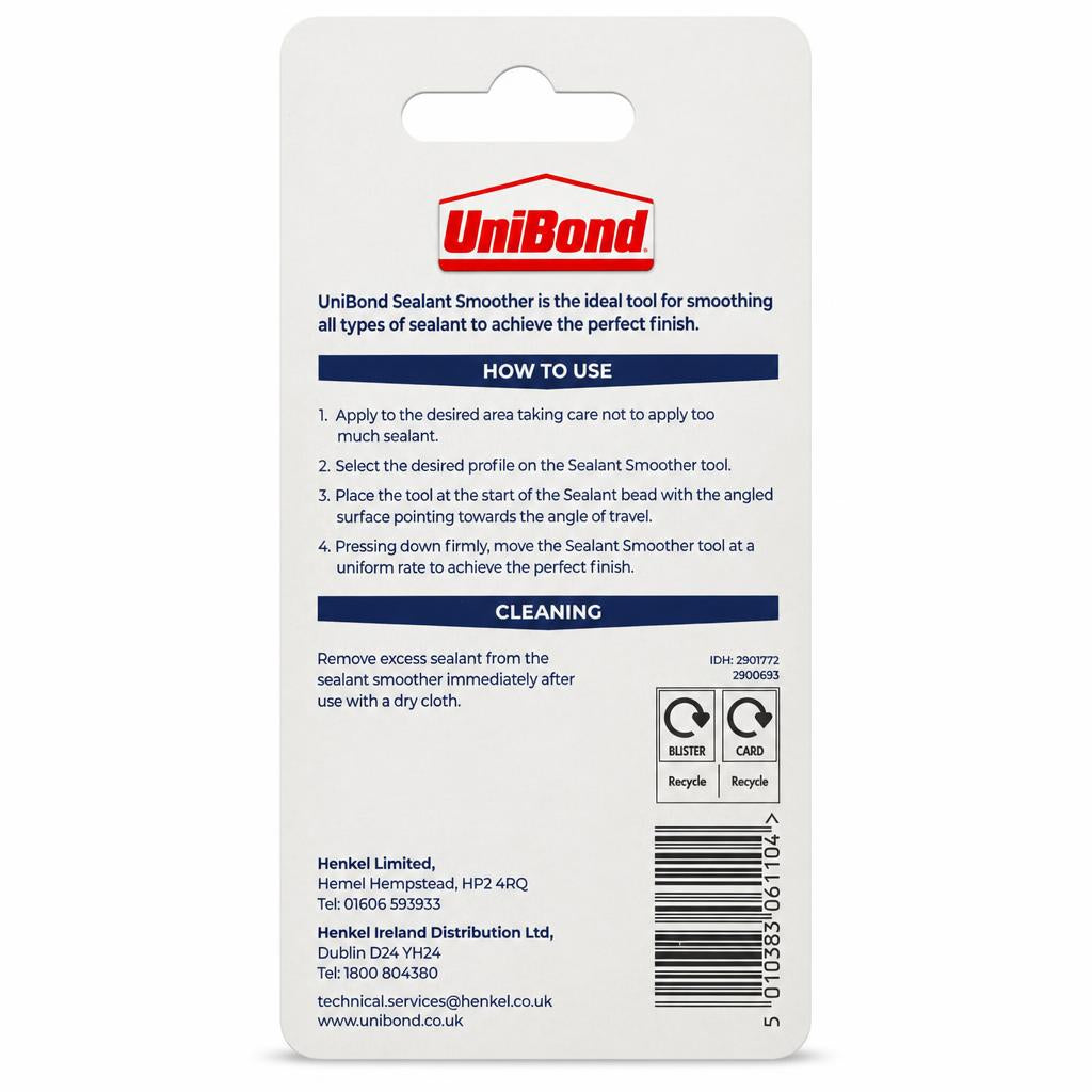 UniBond Multi-Purpose Sealant Smoother Tool packaging back
