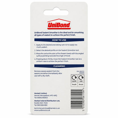 UniBond Multi-Purpose Sealant Smoother Tool packaging back