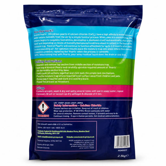 Kontrol Damp Kontrol Refill Pack back packaging with instructions