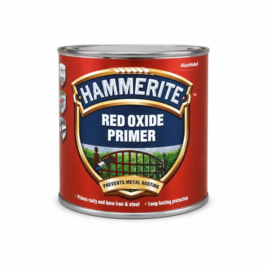 Hammerite Red Oxide Primer can in packaging