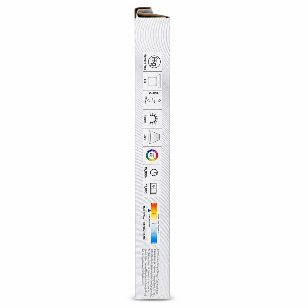 Side view of Energizer LED Tube packaging showing specifications
