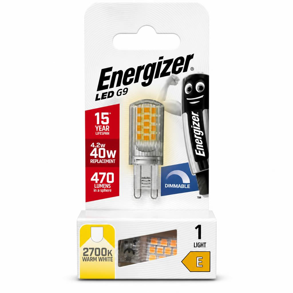 Energizer LED G9 bulb packaging front