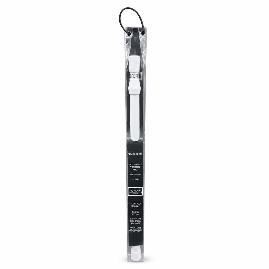 Woodside Extendable Tension Rod in packaging