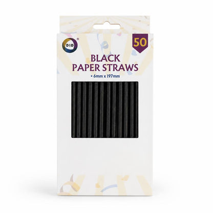 DID Black Paper Straws front packaging