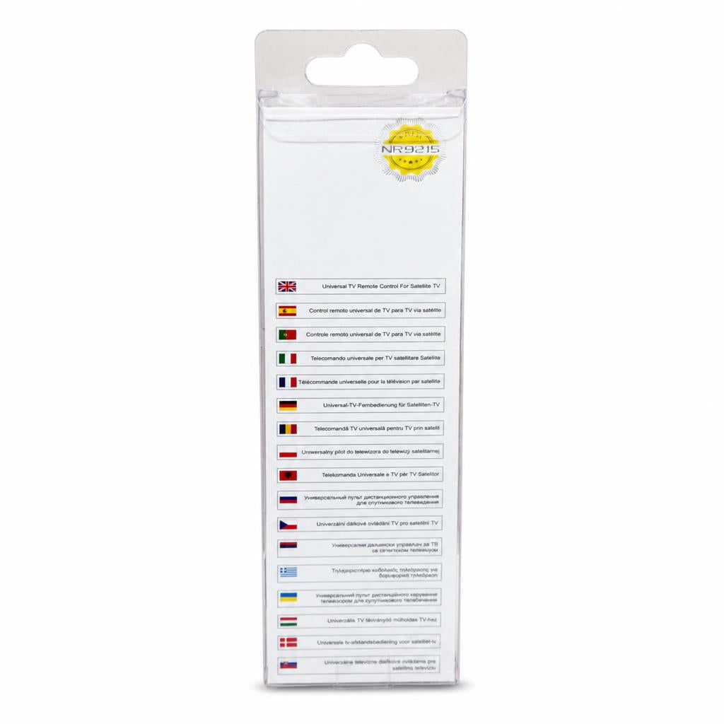 Hama Universal TV Remote Control NR3215 multilingual packaging back view