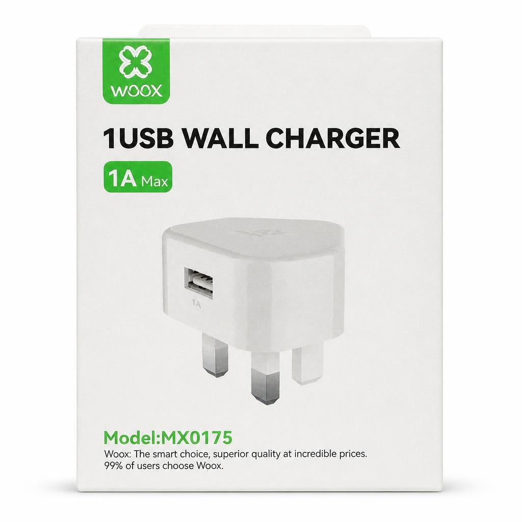 Woox 1A Wall Charger packaging front