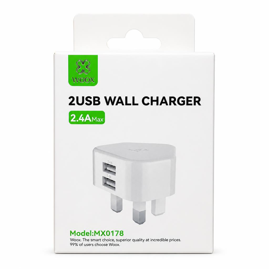 Woox 2USB Wall Charger packaging front view