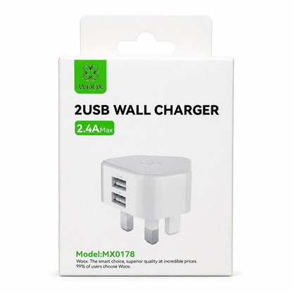 Woox 2USB Wall Charger packaging front view