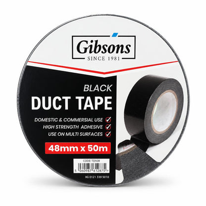 Gibsons Black Duct Tape packaging front view