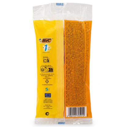 Back of BIC Sensitive Disposable Razors Pack