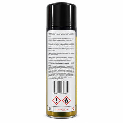 Back of Sovereign Turbojet Air Sanitiser showing details and safety information