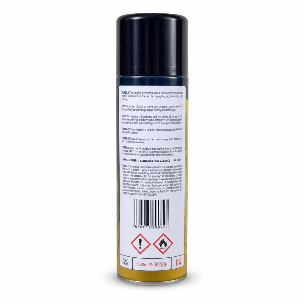 Sovereign Turbojet Air Sanitiser Cherry back view with safety information
