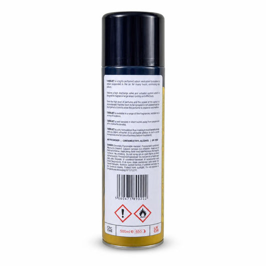 Sovereign Turbojet Air Sanitiser Cherry back view with safety information
