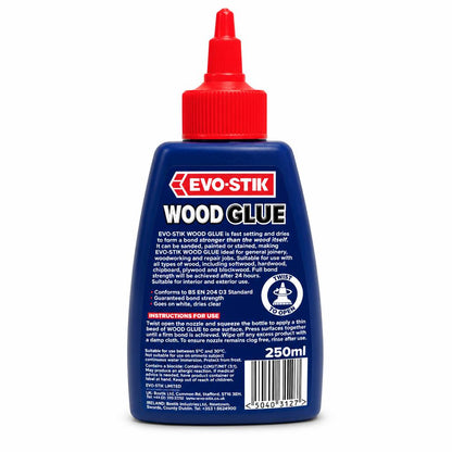 Back view of Evo-Stik Wood Glue Exterior 250ml