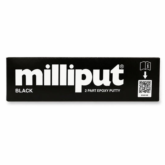 Milliput Black 2-Part Epoxy Putty packaging front view