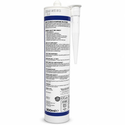 Back view showing usage instructions for SupaDec Silicone Sealant