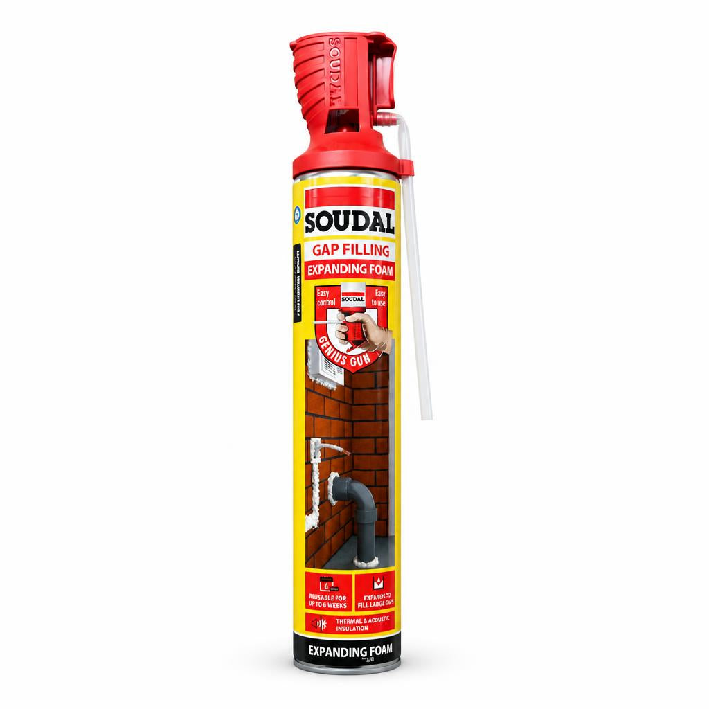 Soudal Gap Filling Expanding Foam Genius Gun packaging