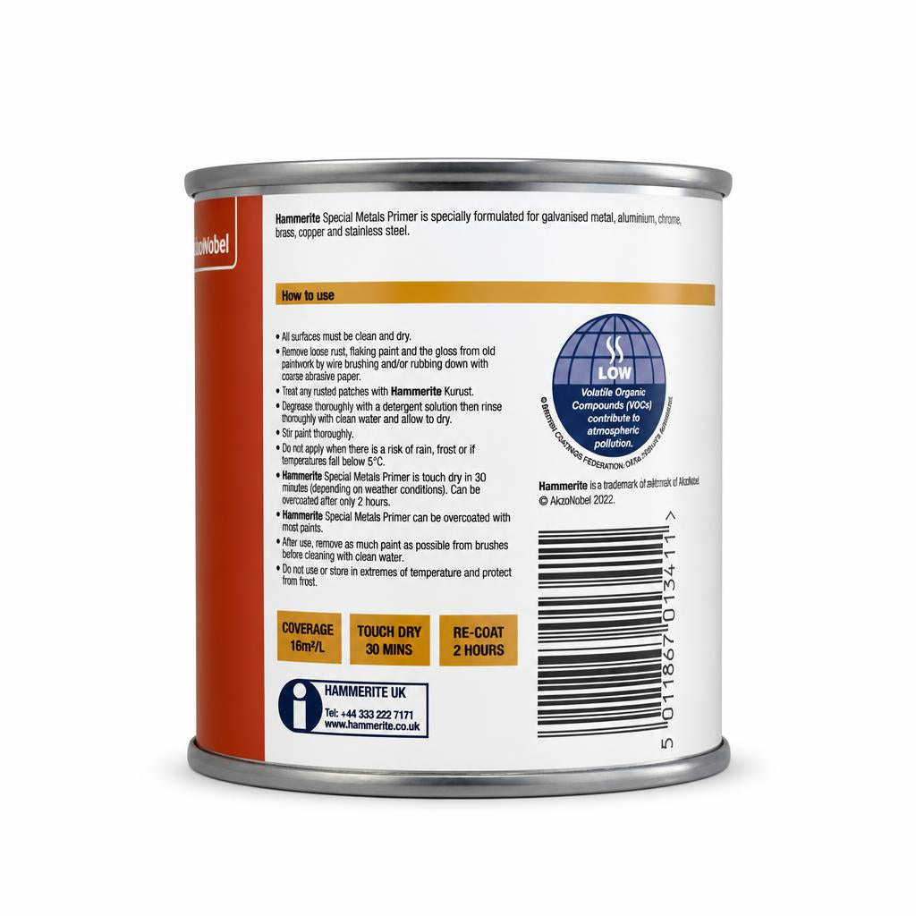 Hammerite Special Metals Primer tin back