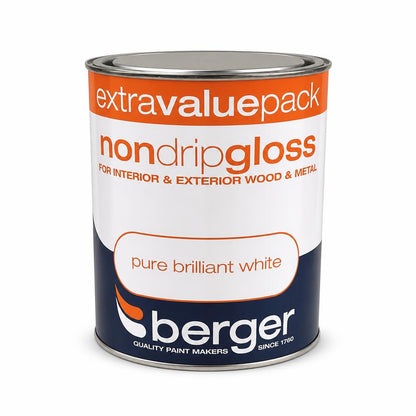 Front view of Berger Extra Value Non Drip Gloss Paint