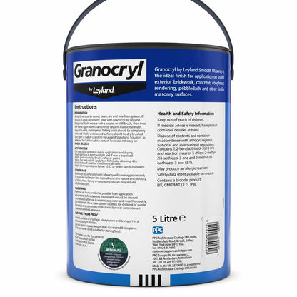 Granocryl by Leyland Smooth Masonry Paint application instructions
