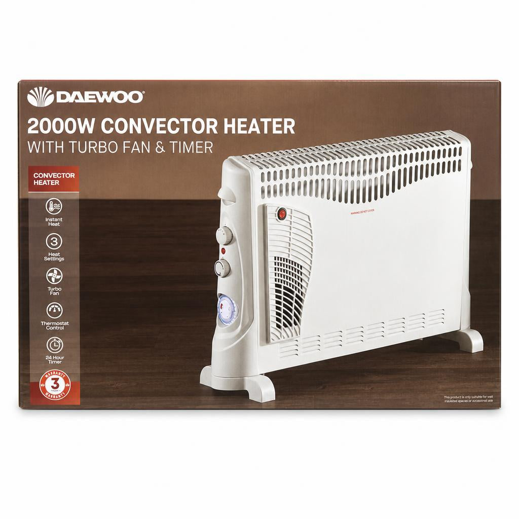 Daewoo 2000W Convector Heater packaging front