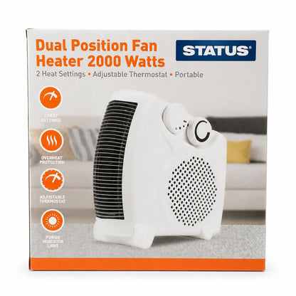 Status Dual Position Fan Heater 2000 Watts - Front Packaging