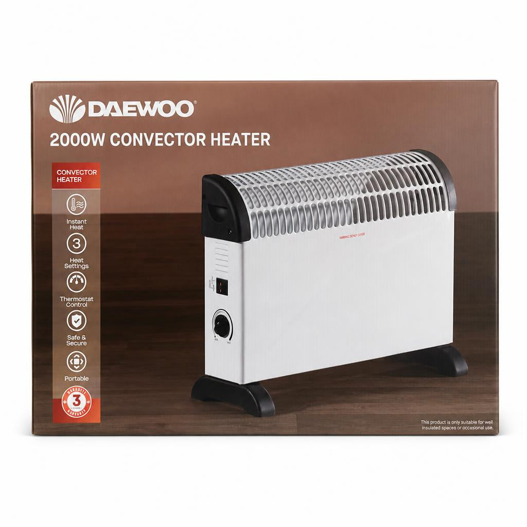 Daewoo 2000W Convector Heater packaging front