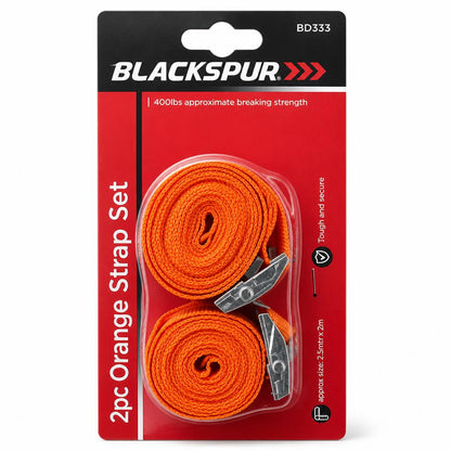 Blackspur 2pc Orange Strap Set in packaging
