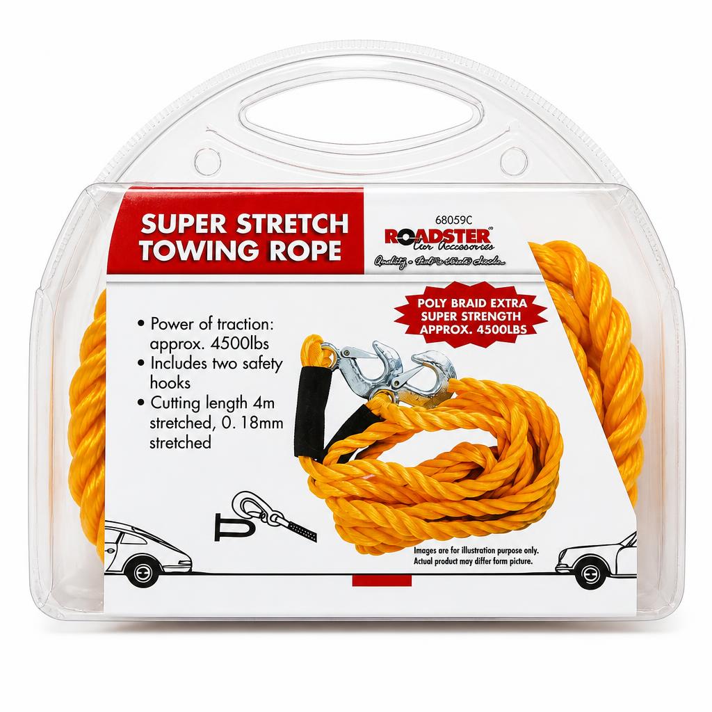 Roadster Super Stretch Towing Rope packaging front view
