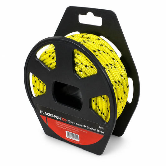 Blackspur yellow braided rope side angle