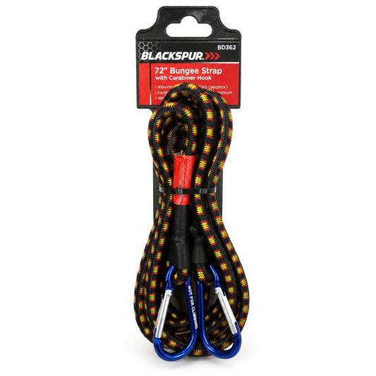 Blackspur 72-inch Bungee Strap with Carabiner Hook