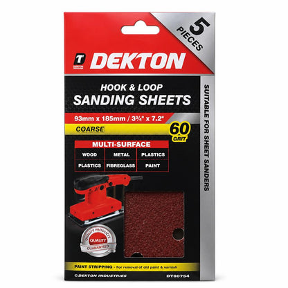 Dekton Hook & Loop Sanding Sheets packaging